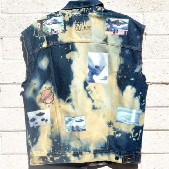 Levi's Other - Levis Denim Vest Area 51 Alien Tie Dyed Handmade